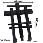GIZMO Black Plated Two Jaws Gear Puller Bearing Puller Forging Heavy Duty Automotive Machine Tool Kit (Size:38 * 65mm)
