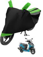 Auto Hub Bike Cover for Yamaha Alpha , Dustproof UV Protection water resistant Custom Fit Cover-(Black-Green )