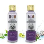 BWB BLACK WHITE BROWN Paraben and Alcohol Free Natural Dog Shampoo Reduce Shedding and Detangles of Hair - 120 ml (pack of 2)