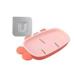 MAPPERZ Self Adhesive Cartoon Soap Case Bathtub Soap Box Wall Mounted Soap Stand Holder Dispenser for Bathroom Kitchen - (Random Color, Pack of 3