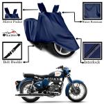 Aashtik Mart Royal Enfield Bullet 350 Motorcycle Bike Scooty Cover Navy Blue Colour Water Resistant - UV Protection & Dust Proof Imported Fabric Quality,Sun Protection,Weather Bike - Scooty Two Wheeler Body CoverRoyal Enfield Bullet 350