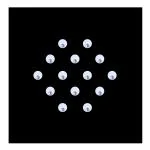 Comet Busters Beautiful Handcrafted Round White Bindis With Silver Stone (5mm) (BIN2041) Pack of 1