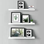 Glowbird White Invisible Floating Wall Shelf For Home And Offices Or Living Room And Bedroom Etc
