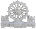 Real Craft White Marble Sun Temple Konark Wheels Konark Chakra Show Piece Odisha Famous Utkal Wheel Kalinga Chakra