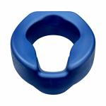Entros Raised Toilet Seat 4 Inch Premium Soft PU Material Commode Raiser, Blue - SC7060C-PU