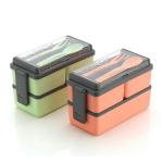 Cuizy Airtight 3 In 1 Lunch Box Set (BUY 1 GET 1 FREE)| 800 ML |3 Compartment Tiffin with Push Lock | ANTI- SPILL | Plastic Tiffin Box for Travelling, School Kids & Office Exclusive