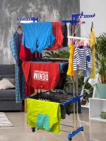 TNC PURE STAINLESS STEEL DOUBLE POLL 3 TIER 4 WINGS CLOTH DRYING STAND/ Drying rack