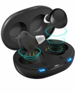 AIKA Finger Touch Wireless Hearing Aid Rechargeable Bud Sound Enhancement Both Ear Machine for Deaf and Hearling Loss People Suitable for upto 65% Hearing Loss With 3 Month Warranty (Black)