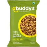 O'Buddy's - Roasted Peanut with Lemon Minty - Roasted Peanut Tossed with Herbs (Brahmi and Moringa)| Singh Dana | Healthy Indian Snacks | Chatpata Peanut | 35 Gm Pack of 10