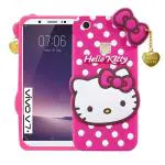 Lejaao Vivo 1716 Vivo V7 Plus Hello Kitty Soft Pink Rubber Mobile Back Cover