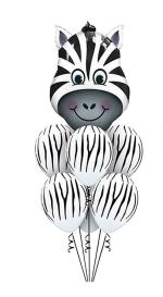My Party Suppliers Zebra Jungle Safari Theme Animals Balloons Others Birthday Decorations (Pack of 7)