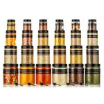 spandan Plastic Airtight Heavy Quality Printed Design Container Set Kitchen Storage with Spoons, Kitchen Dabba Set, Grocery Box with Different Capacities (BLACK, Set of 24) (1200, 650, 350, 250 ML)