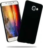 XOVO Back Cover for Samsung Galaxy A9 Pro (Black, Dual Protection, Silicon)