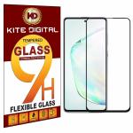 Kite Digital Samsung A71/A80/A81/A90/Note 10 Lite (Black) 5D/6D/11D/21D Premium Tempered Glass Screen Protector Slim 9H Hard 2.5D with Full Installation Kit (Pack of 2)