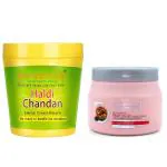 Aryanveda Herbals Haldi Chandan Bleach Cream 250gm & Fruit Salad Face Massage Cream 400gm