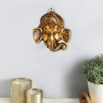 Denique Metal Lord Ganesh Wall Hangings Sculpture Ganesh Decor and Hangings Decoration Items Small