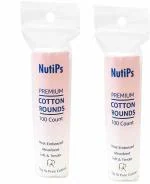 Nutips Premium Cotton Pads Pouch 100 units (Pack Of 2)