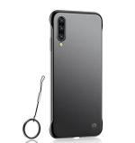 TRIFTY Black Polycarbonate, Thermoplastic Polyurethane Ultra Thin Frameless Matte Transparent with Metal Ring Buckle Back Cover Case for Vivo Z1x|MOBILE COVER|COVER|BACK COVER|MOBILE CASE|FLIP COVER