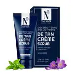 NutriGlow Advanced Organics De-Tan Creme Scrub for Skin Brightening, Tan Removal, All Skin Types 100gm
