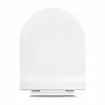 ELEGANT CASA Colour White A-11 Sleek Design Soft-Closing PP Round Toilet Seat Commode Cover Size (Top Fixing ) - 42x35 cm (740 white )