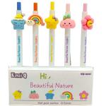 SAMVARDHAN Gel Pens For Writing-5 Pcs Cartoon Design Lightweight Gel Pen With Comfortable Grip For Extra Smooth Writing,Kawaii Pens,Stationery