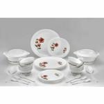 ODD M EVEN Microwave Safe White Polypropylene Dinner Set (Pack of 36)