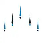 Comet Busters Long Traditional Blue Bindi (BIN498) Pack of 1