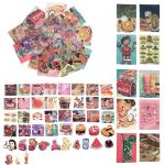 Hasthip Multicolor Stickers Set Mucha Girls Journal For Planner Diy Decorative Scrapbook (Pack Of 55)