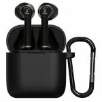 Badshah Earphone Case Cover Compatible for Boat Airdopes 131, Soft Silicone Skin Case Cover Shock-Absorbing Protective Case with Keychain [Front LED Visible]- Black EARPHONE/BLUETOOTH/AIRPODS- *NOT INCLUDED* ONLY CASE COVER IS AVAILABLE IN BOX