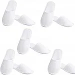 Adaamya - 10 Pairs Unisex Closed Toe Indoor Disposable Slipper for Hotels, Spa, Clinics ( White )
