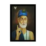 Dharvika Innovations Synthetic Sant Kabir Das Painting Frame Home Decorative With Frame, 14 X 20 Inch