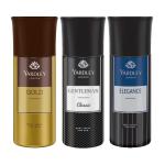 Yardley London Gentleman Classic, Elegance and Gold Deo For Men (450 ml, Pack of 3)