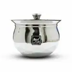 NEXT Future - Stainless Steel Highly Polished Handi Set for Kitchen with lid & knob (1000ml)