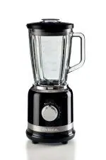 Ariete 585 Modern Blender, 1000W, 1.5 L capacity, 4 speeds + Pulse function, Graduated glass cup, 4 stainless steelAriete 585 Modern Blender, 1000W, 1.5 L capacity, 4 speeds + Pulse function, Graduated glass cup, 4 stainless steel blades, Black