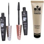 SWIPA Waterproof Eyeliner, Mascara, White Invisible Foundation (Pack of 3),white