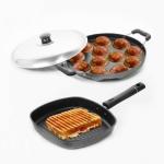 IM ENTERPRISE Lifestyle Silver Aluminium Appam Patra and grill pan Combo (Pack of 2)