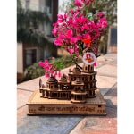 DARIDRA BHANJAN - Handmade Wooden Shri Ram mandir Solid Wood Home Temple, Ram Mandir, Wooden Ram Mandir, Ram Darbar, Ram/Rama, Ayodhya Ram Mandir, Ram for mandir small home temple, Ram mandir (L X B X H = 13 x 7 x 13cm).