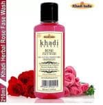 Khadi Herbal Rose For Natural Moisturizing And Renovating (Pack Of-1) Face Wash (210 ml)