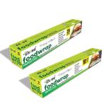 Ekvee Food Wrapping Paper Foil Combo Pack (25M + 12M Roll)| Premium Non-Stick Parchment Butter Paper for Wrapping Roti, Food, Burger | Oven & Steamer Safe, Re-heatable | Perfect for Grilling, Frying, Air Fryer