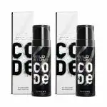Wild Stone CODE Chrome No Gas Long Lasting Body Perfume Spray for Men Pack of 2 (150ml Each)