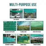 Greenery Heavy Duty Green Shade Net (2mtr*2mtr) Portable Green House (Green)