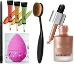 Toroka Women Makeup Kit (Kajal, Highlighter, Puff, Brush) pack of 7