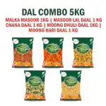 Pink Delight Daal Combo | Malka | Masoor Daal | Chana Daal | Hari Daal | Moong Dhuli | 5 Kg Pack