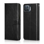 Beingstylish Black Leather Flip Back Cover Case For Oppo F17 Pro