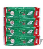 Rozatech Femi Cool Medicated Sanitary Pad With Ayurvedic Herbs | Pain Relief | Rash Free | With Wings - XL ( 24 Pads ) (Pack of 4)