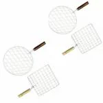 A2SK Wire Roaster, Papad Roaster, Steel (Pack of 4) 1 kg Roaster (Steel)