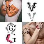 Ordershock Waterproof GV Name Letter Temporary Body Tattoo (Pack of 2)