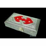 Gunendra Handicraft Mukhwas Antique Gold Fruit Wood Decorative Boxes 25.5 x 15.2 cm G658.