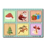 Mini Leaves Multicolor Wooden Christmas Jigsaw Puzzle For 1 Year Old And Above (Set Of 6)