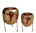 CRE Metal Indoor Plant Stand Pot Holder-Indoor Mid Century Modern Plant Holder for House Plants, Home Decor Modern pots Stand for Indoor Gardening